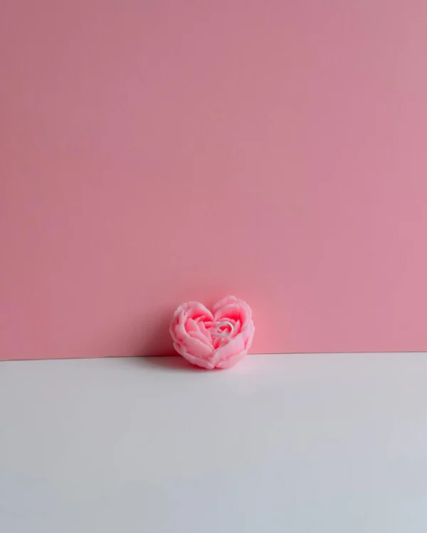 Floral Heart Candle