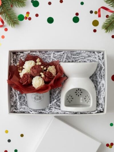 Wax melt bouquet and Wax melt burner Gift Box