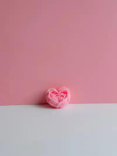 Floral Heart Candle